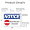 Signmission Restricted Access OSHA Notice Sign, Plastic, 18in W x 12in L, 2PK OS-2PACK-NS-P-1218-L-18072 - alternate 5